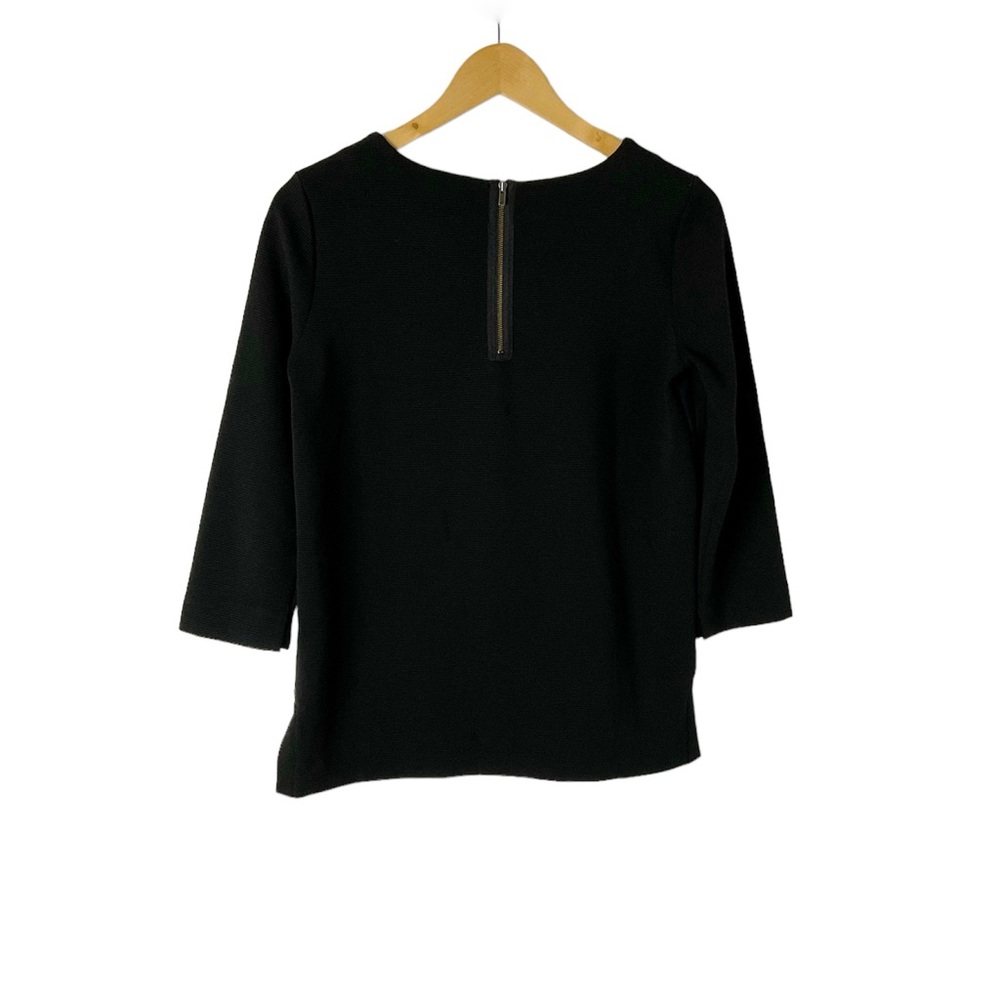 Madewell Colorblock Pullover Top Size Small Navy Cream - Picture 3 of 5